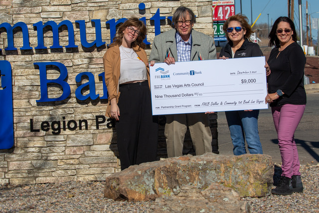 Federal Home Loan Bank of Dallas and Community 1st Bank Las Vegas Award $9K Grant to the Las Vegas Arts Council