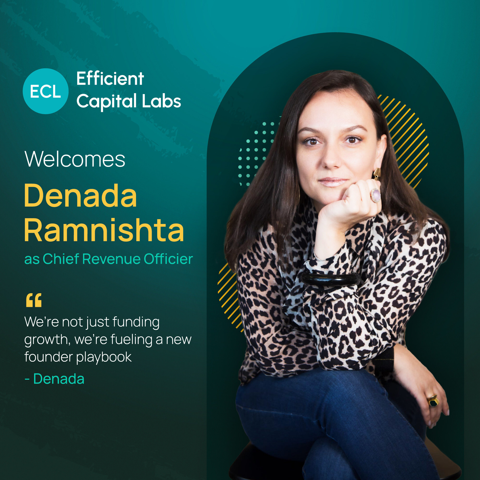 Efficient Capital Labs Appoints Denada Ramnishta as Chief Revenue Officer to Accelerate Expansion Across B2B SaaS & AI Markets